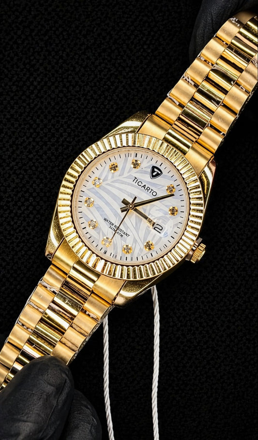 TICARTO LUXURY STAINLESS STEEL WATCH